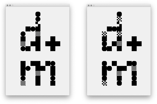 Figure 4 for Using Computational Approaches in Visual Identity Design: A Visual Identity for the Design and Multimedia Courses of Faculty of Sciences and Technology of University of Coimbra