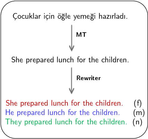 Figure 1 for Evaluating Gender Bias in the Translation of Gender-Neutral Languages into English