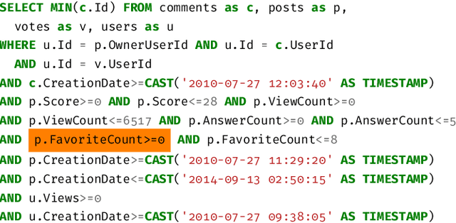 Figure 1 for Selective Use of Yannakakis' Algorithm to Improve Query Performance: Machine Learning to the Rescue