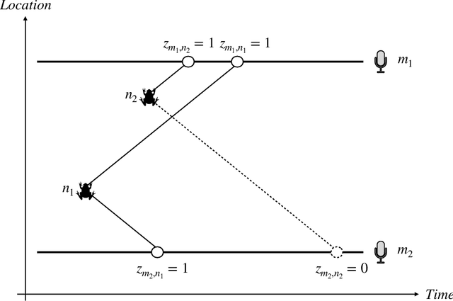 Figure 1 for Approximate Maximum Likelihood Inference for Acoustic Spatial Capture-Recapture with Unknown Identities, Using Monte Carlo Expectation Maximization