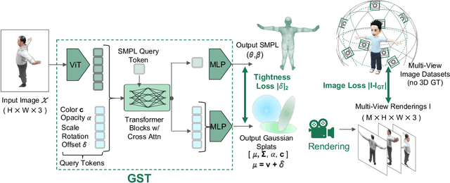 Figure 3 for GST: Precise 3D Human Body from a Single Image with Gaussian Splatting Transformers