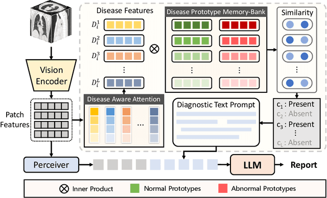 Figure 1 for Dia-LLaMA: Towards Large Language Model-driven CT Report Generation