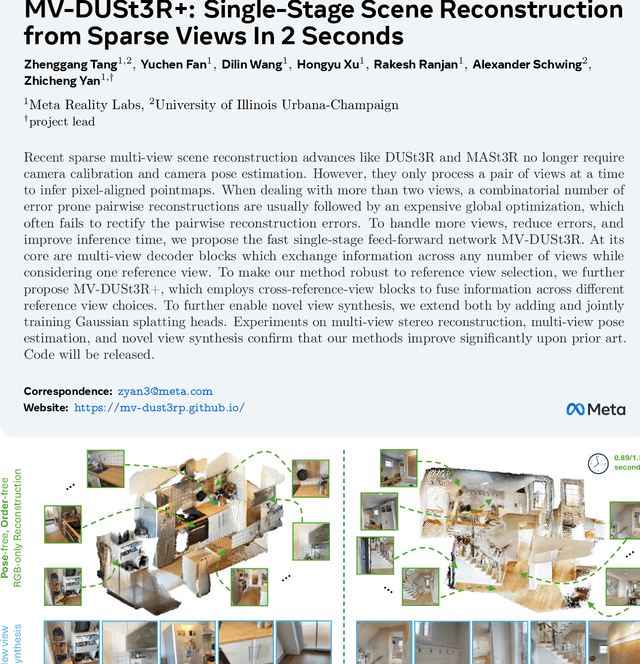 Figure 1 for MV-DUSt3R+: Single-Stage Scene Reconstruction from Sparse Views In 2 Seconds