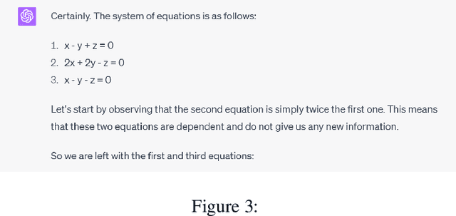 Figure 2 for ChatGPT may excel in States Medical Licensing Examination but falters in basic Linear Algebra