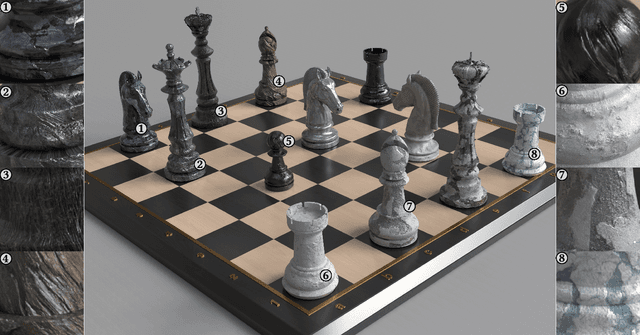 Figure 1 for HiMat: DiT-based Ultra-High Resolution SVBRDF Generation