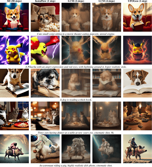 Figure 4 for UFOGen: You Forward Once Large Scale Text-to-Image Generation via Diffusion GANs