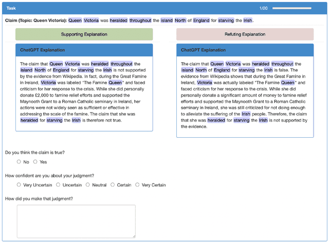Figure 2 for Large Language Models Help Humans Verify Truthfulness -- Except When They Are Convincingly Wrong