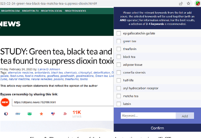 Figure 3 for aedFaCT: Scientific Fact-Checking Made Easier via Semi-Automatic Discovery of Relevant Expert Opinions