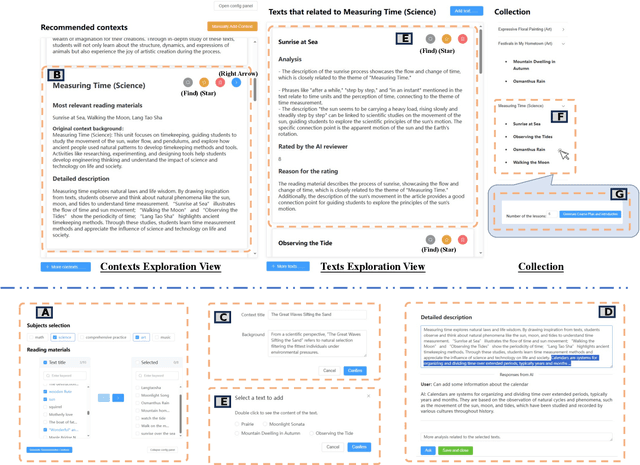 Figure 2 for LitLinker: Supporting the Ideation of Interdisciplinary Contexts with Large Language Models for Teaching Literature in Elementary Schools