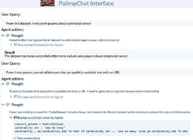 Figure 4 for PalimpChat: Declarative and Interactive AI analytics