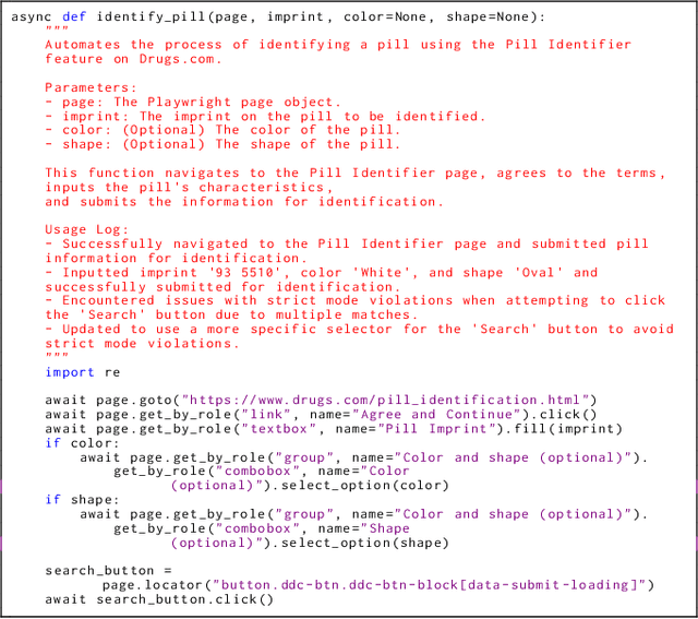 Figure 3 for SkillWeaver: Web Agents can Self-Improve by Discovering and Honing Skills