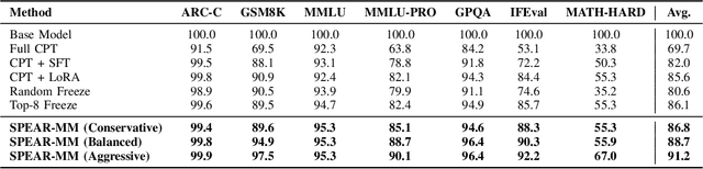 Figure 4 for SPEAR-MM: Selective Parameter Evaluation and Restoration via Model Merging for Efficient Financial LLM Adaptation