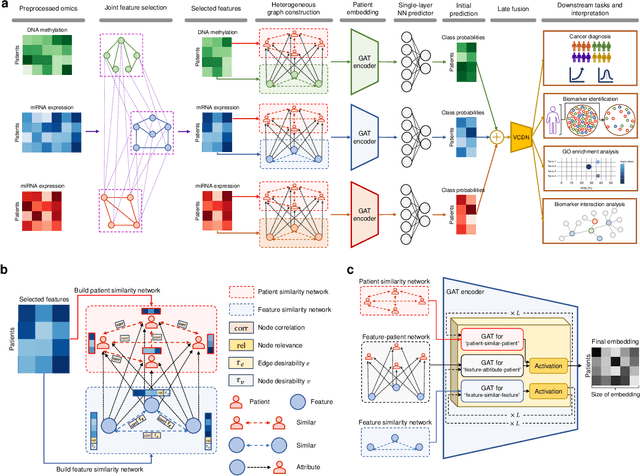 Figure 1 for Heterogeneous graph attention network improves cancer multiomics integration