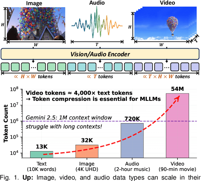 Figure 1 for When Tokens Talk Too Much: A Survey of Multimodal Long-Context Token Compression across Images, Videos, and Audios