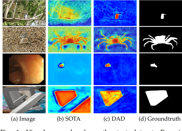 Figure 1 for Towards Complex Backgrounds: A Unified Difference-Aware Decoder for Binary Segmentation