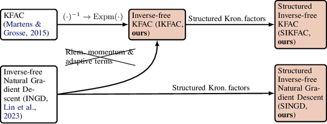 Figure 3 for Structured Inverse-Free Natural Gradient: Memory-Efficient & Numerically-Stable KFAC for Large Neural Nets