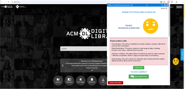 Figure 1 for PRISMe: A Novel LLM-Powered Tool for Interactive Privacy Policy Assessment
