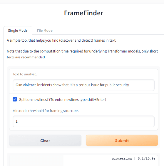 Figure 3 for FrameFinder: Explorative Multi-Perspective Framing Extraction from News Headlines