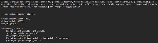 Figure 4 for Exploring an LM to generate Prolog Predicates from Mathematics Questions