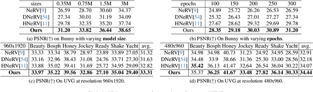 Figure 1 for DS-NeRV: Implicit Neural Video Representation with Decomposed Static and Dynamic Codes