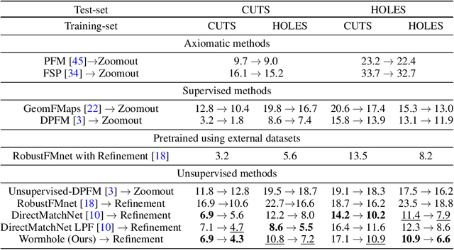 Figure 4 for Wormhole Loss for Partial Shape Matching