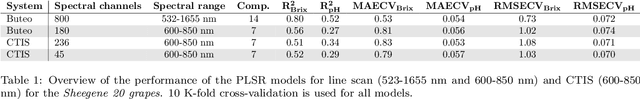 Figure 2 for Investigating the Applicability of a Snapshot Computed Tomography Imaging Spectrometer for the Prediction of Brix and pH of Grapes
