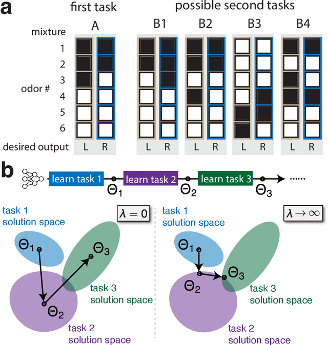 Figure 1 for Order parameters and phase transitions of continual learning in deep neural networks