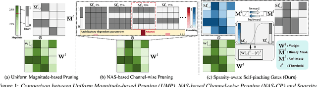 Figure 1 for Effective and Efficient One-pass Compression of Speech Foundation Models Using Sparsity-aware Self-pinching Gates