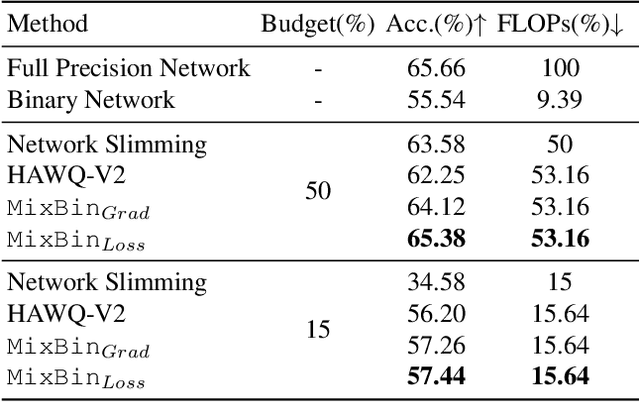 Figure 2 for MixBin: Towards Budgeted Binarization