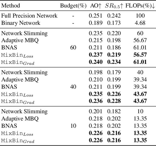 Figure 4 for MixBin: Towards Budgeted Binarization