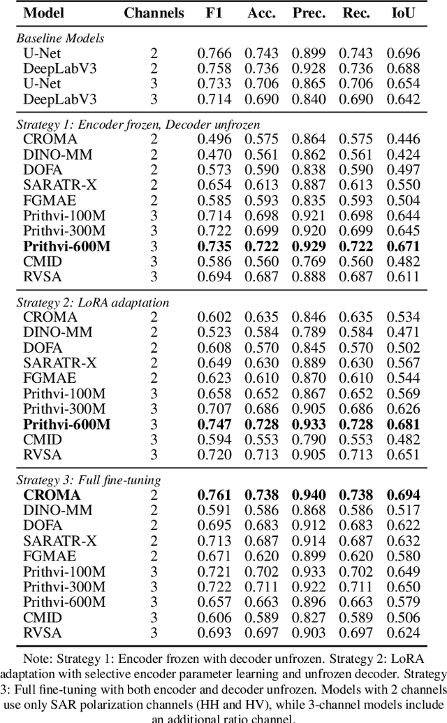 Figure 3 for Assessing Foundation Models for Sea Ice Type Segmentation in Sentinel-1 SAR Imagery