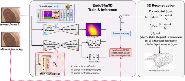 Figure 1 for EndoSfM3D: Learning to 3D Reconstruct Any Endoscopic Surgery Scene using Self-supervised Foundation Model