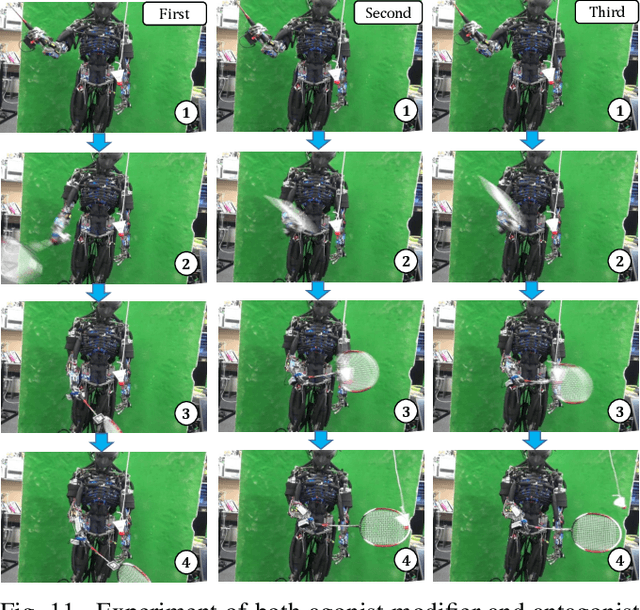 Figure 3 for Modification of muscle antagonistic relations and hand trajectory on the dynamic motion of Musculoskeletal Humanoid