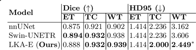 Figure 4 for Large-kernel Attention for Efficient and Robust Brain Lesion Segmentation