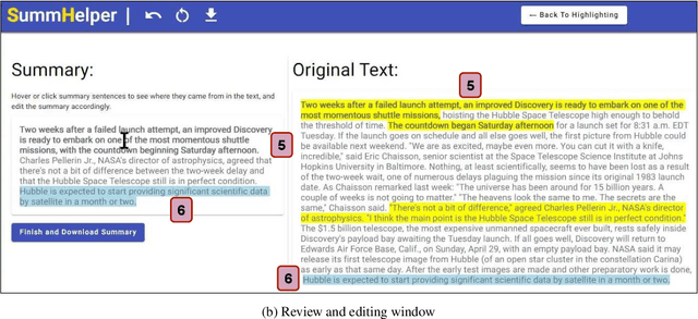 Figure 1 for SummHelper: Collaborative Human-Computer Summarization